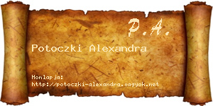 Potoczki Alexandra névjegykártya